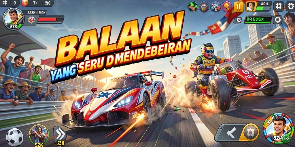 Tampilan gameplay balap yang memukau di 5ZK.