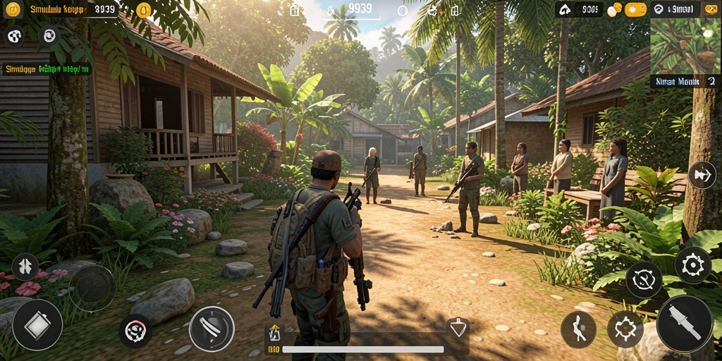 Tampilan gameplay <strong>9939</strong> dengan karakter dan lingkungan disesuaikan.