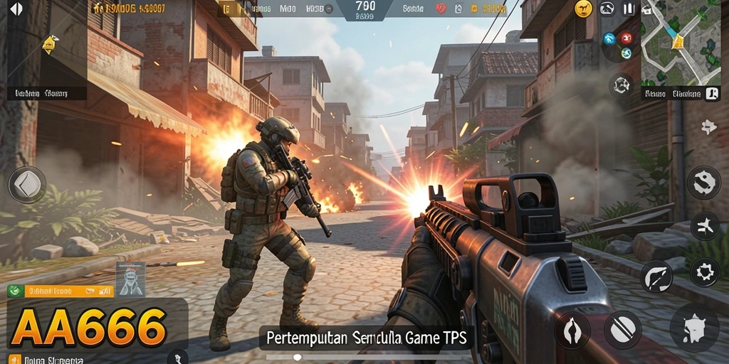 Gameplay seru dari AA666 yang menampilkan aksi TPS yang intens.