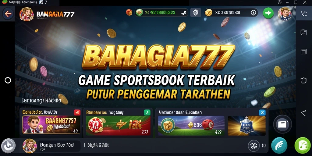 Tampilan screenshot utama BAHAGIA777 menampilkan aksi taruhan yang seru.