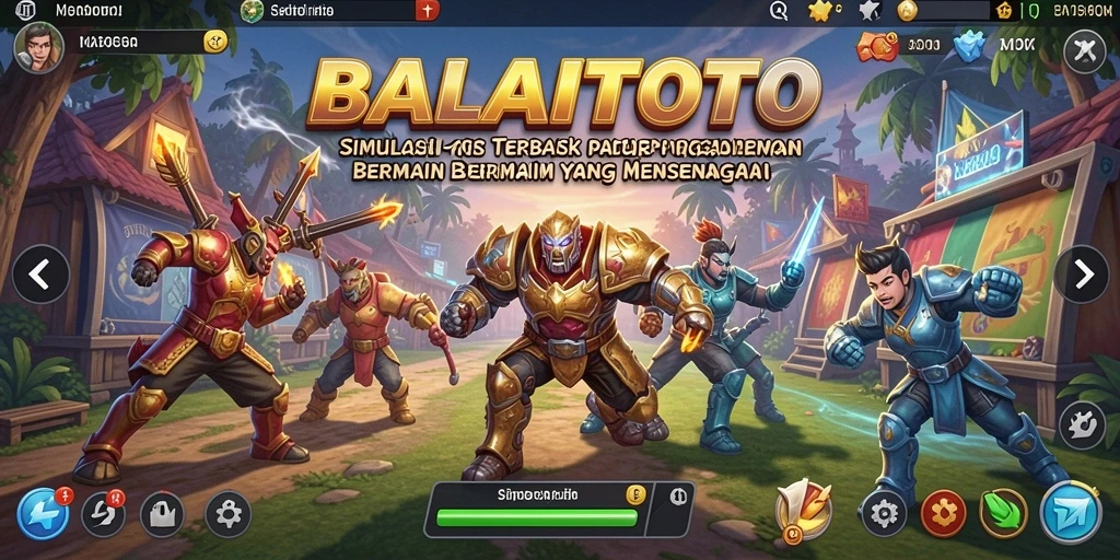 Tangkapan layar utama BALAITOTO yang menampilkan gameplay simulasi yang menarik.