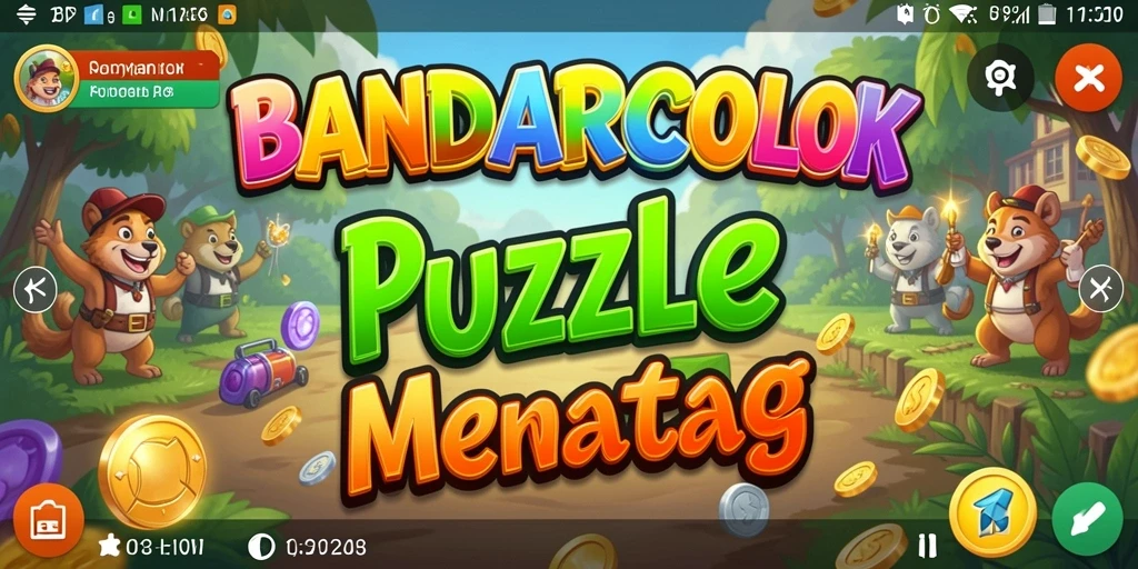 Screenshot utama BANDARCOLOK menunjukkan gameplay puzzle yang menantang dan menyerupai teka-teki menarik.