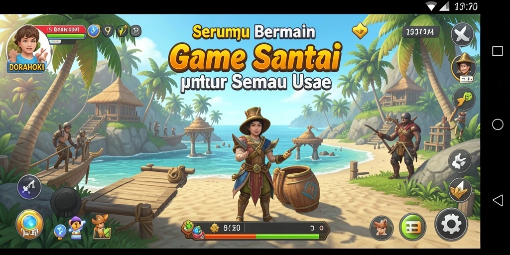 Tampilan gameplay DORAHOKI yang seru dan penuh warna.