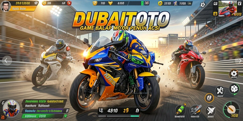 Tampilan gameplay DUBAITOTO yang penuh aksi dan kecepatan tinggi.