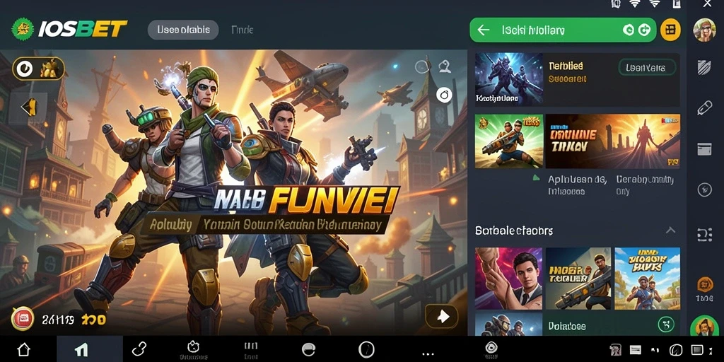 Tampilan antarmuka IOSBET yang modern dan user-friendly.