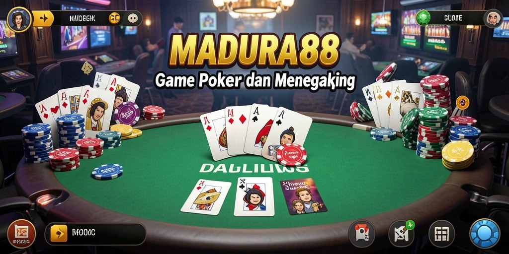 Tampilan gameplay menarik dari <strong>MADURA88</strong> yang menunjukkan aksi poker intens.