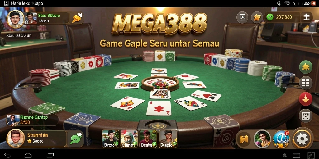 Tampilan menarik dari gameplay Gaple di MEGA388