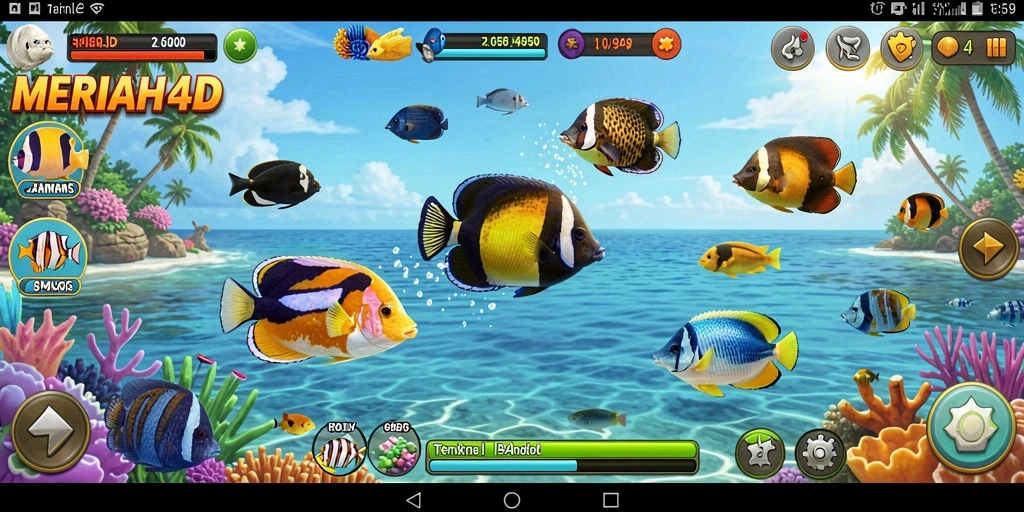 Screenshot gameplay MERIAH4D menampilkan aksi seru Tembak Ikan.