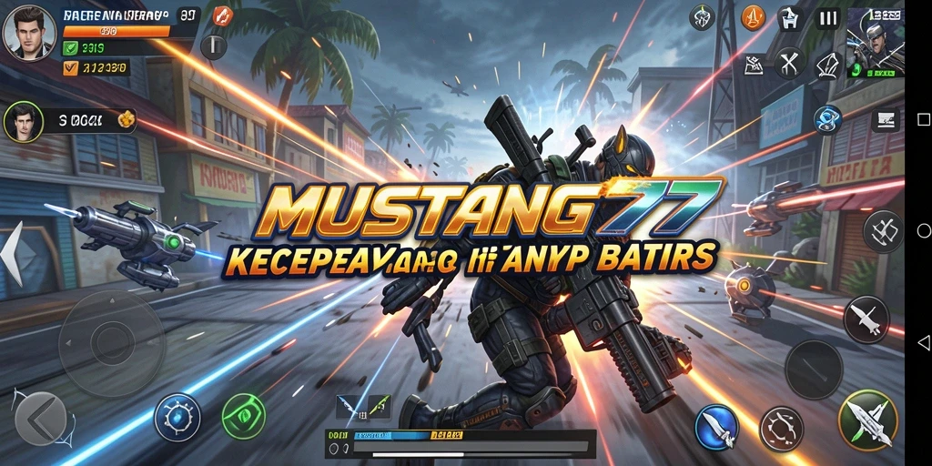 Tangkapan layar utama dari gameplay seru MUSTANG77.