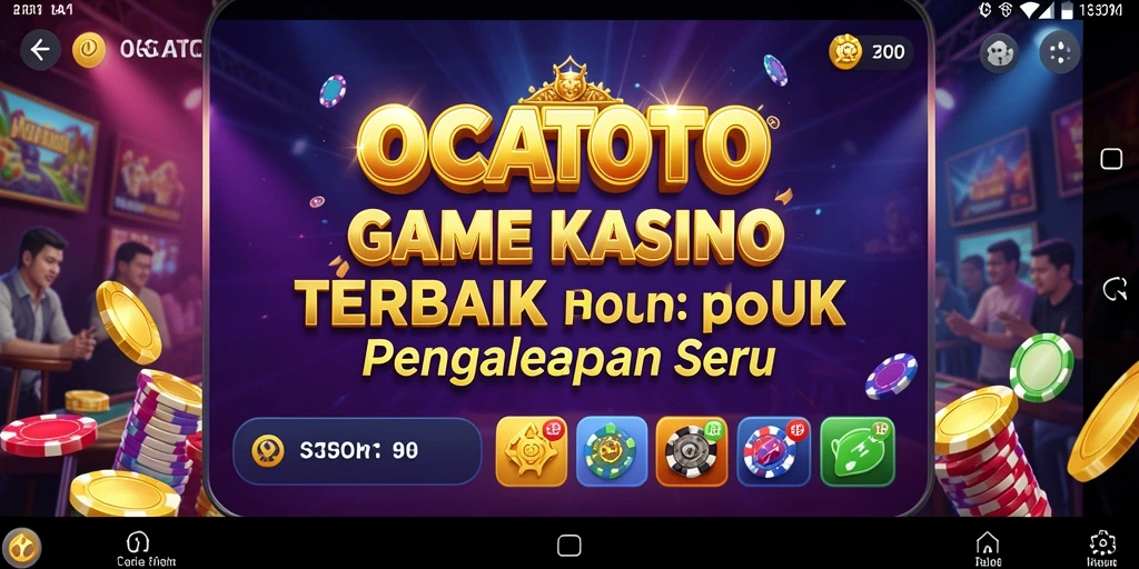 Tangkapan layar menampilkan gameplay seru OCATOTO dengan berbagai permainan kasino.