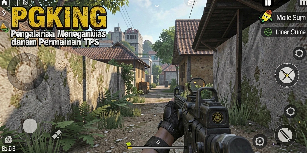 Screenshot PGKING menampilkan aksi tembak-menembak menegangkan.
