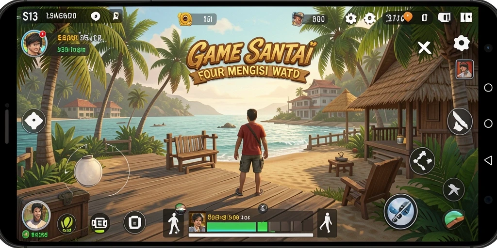 Tampilan gameplay santai S13 yang penuh warna.