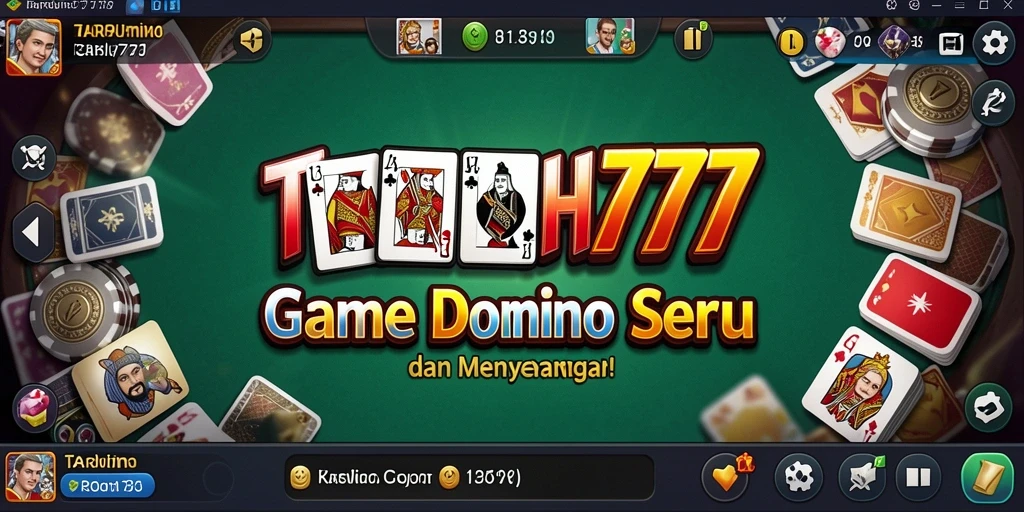 Tampilan permainan domino yang seru dan interaktif.