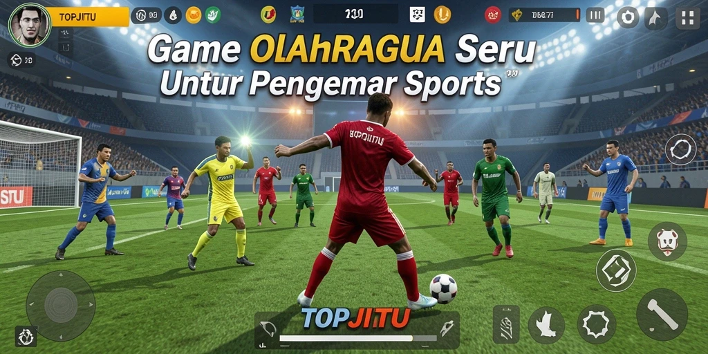 Tampilan gameplay seru di game olahraga TOPJITU.