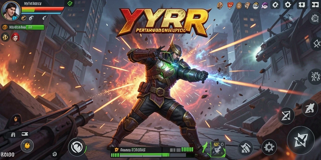 Tangkapan layar gameplay YYRR yang penuh aksi dan seru.